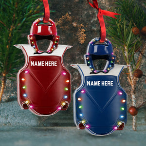 Taekwondo Sparring Gear - Personalized Christmas Ornament - Ornament - GoDuckee