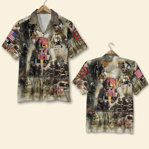 Firefighter Tasks, Hawaiian Shirt, Firefighter Working Scene, Gifts for Firefighters - Hawaiian Shirts - GoDuckee