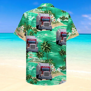 Custom Photo - Truck Driver Hawaiian Shirt - Coconut Tree Pattern 02 - Hawaiian Shirts - GoDuckee