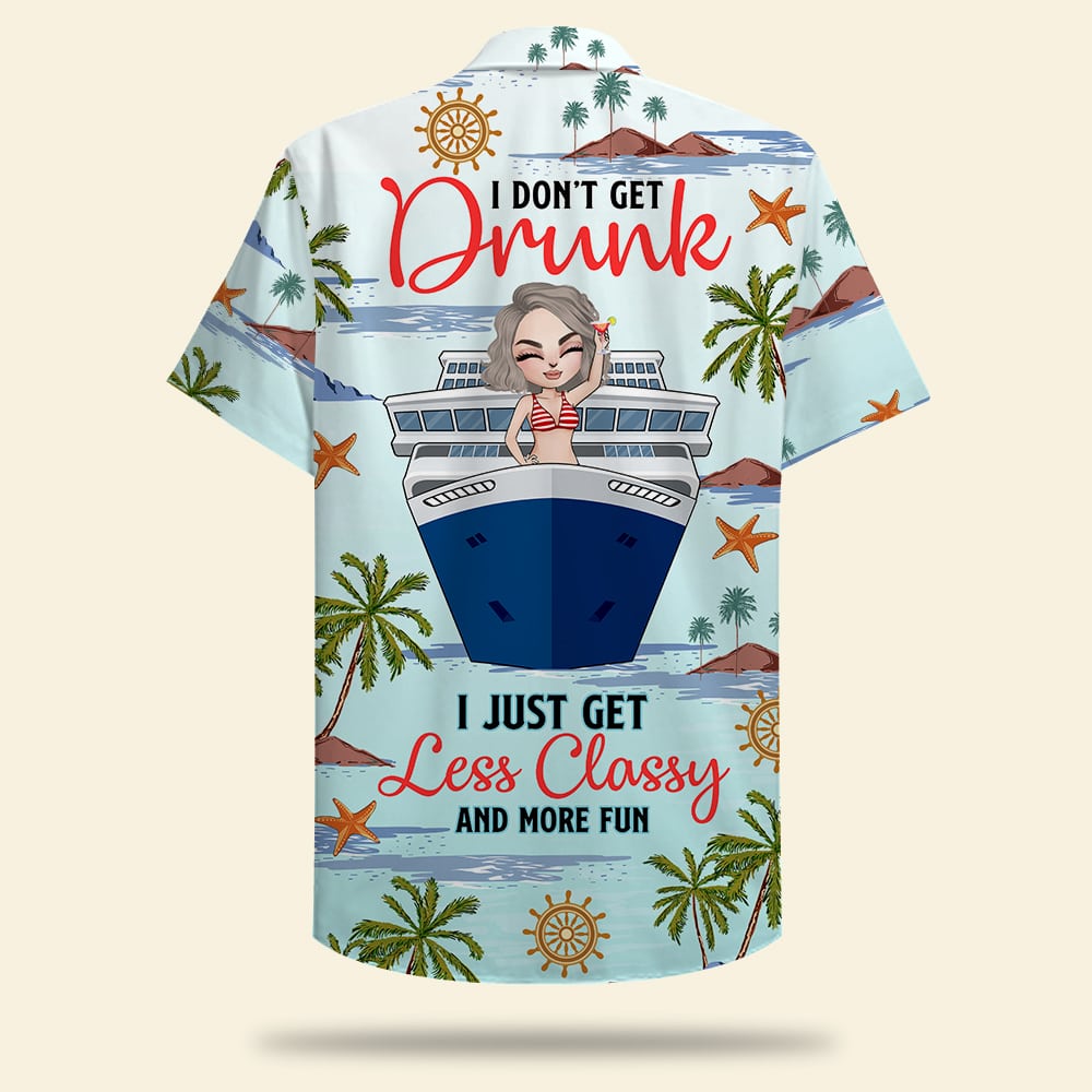 GoDuckee Personalized Cruise Flamingo Hawaiian Shirt - Oh Ship It's A Girls Trip