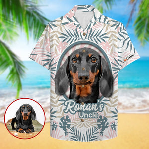 Custom Photo - Dog Lover Hawaiian Shirt - Floral Tree Pattern 04 - Hawaiian Shirts - GoDuckee