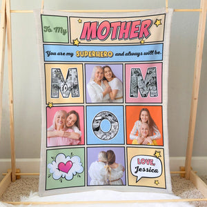 Mother's Day Gift- 04snli290323 Custom Mom Photo Blanket - Blanket - GoDuckee