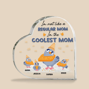 I'm Not Like A Regular Mom, I'm The Coolest Mom - Mother's Day Heart Plaque - Mother's Day Gift - Personalized Heart Plaque - Decorative Plaques - GoDuckee