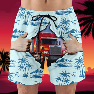 Custom Hawaiian Shirt and Beach Shorts, Beach Coconut Pattern - Hawaiian Shirts - GoDuckee