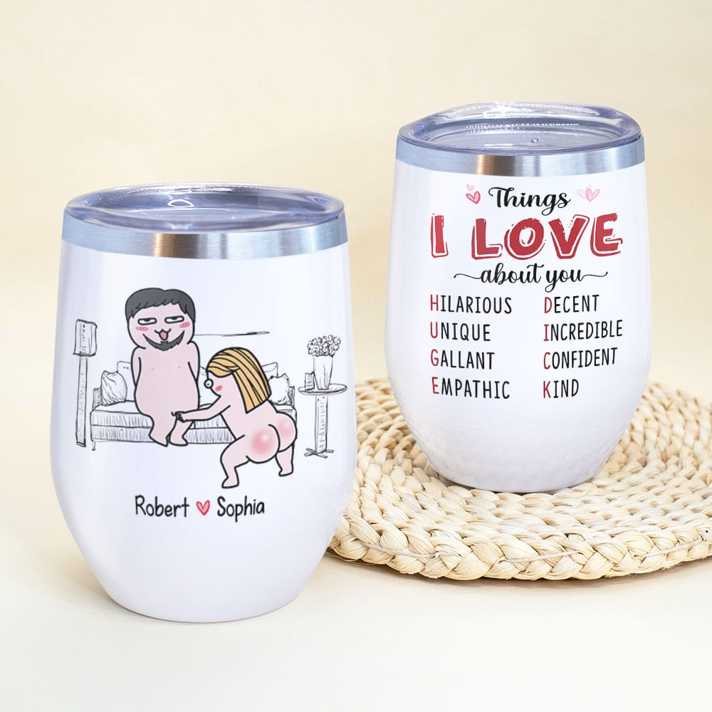 Things I Love About You - Personalized Couple Tumbler - Gift For Tumbler - Coffee Mug - GoDuckee
