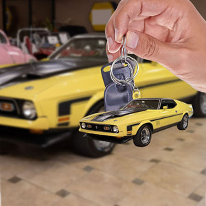 Custom Muscle Car Photo Keychain, Gift For Car Lovers - Keychains - GoDuckee