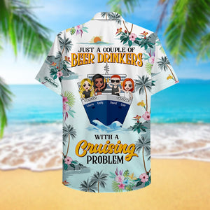 Personalized Cruising Friends Hawaiian Shirt - Just A Couple of Beer Drinkers - Hawaiian Shirts - GoDuckee