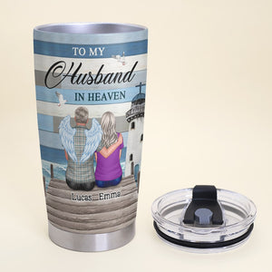 I Hide My Tears When I Say Your Name Heaven Couple Gift For Couple - Tumbler Cup - GoDuckee