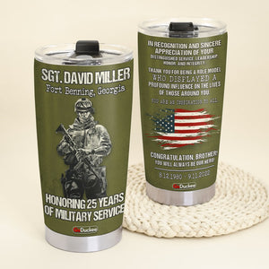 You Will Be Always Our Hero Personalized Veteran Tumbler Gift For Him - Tumbler Cup - GoDuckee