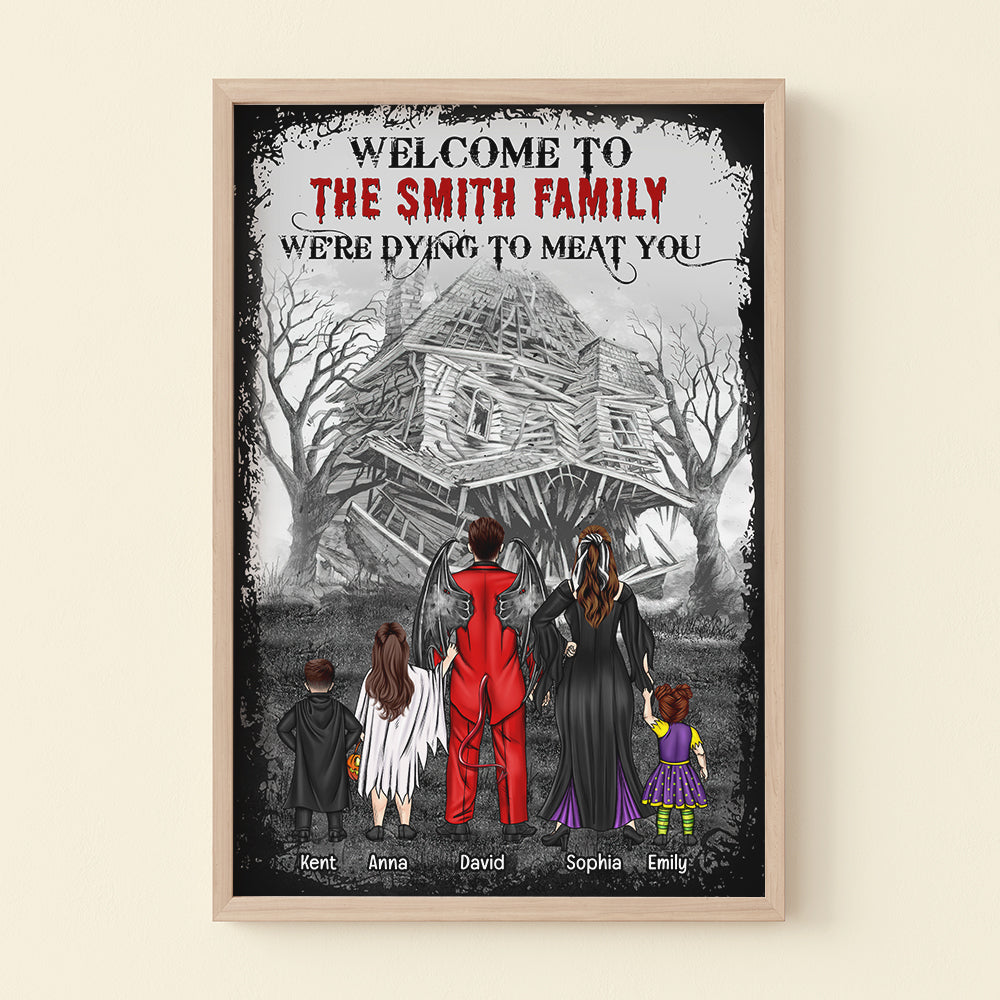 Horror Family Dying To Meat You, Personalized Family Canvas Print - Poster & Canvas - GoDuckee