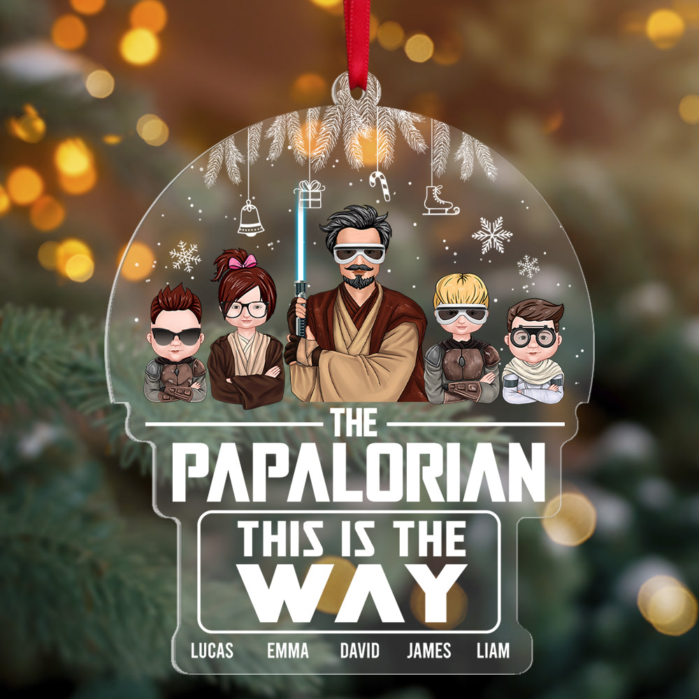 The Papalorian This Is The Way Personalized Family Ornament, Christmas Tree Decor - Ornament - GoDuckee