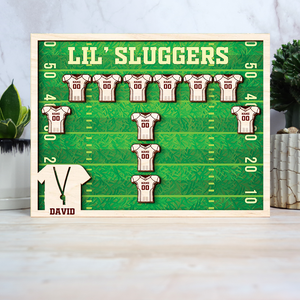 American Football Team Personalized 2 Layers Wood Sign - Wood Sign - GoDuckee