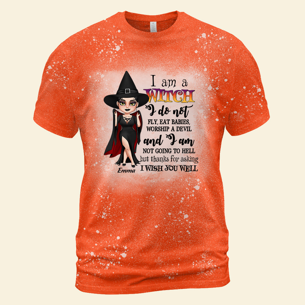 I Am A Witch Personalized Witch Girl Bleached Shirt, Gift For Halloween - Shirts - GoDuckee