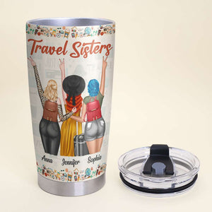 Personalized Travel Buddies Tumbler, Life Was Meant For Good Friends And Great Adventures - Tumbler Cup - GoDuckee