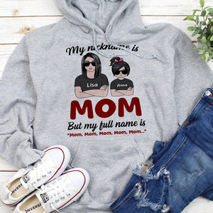 Mother My Nickname Is Mom But My Full Name Is Mom Mom Mom Mom Personalized Shirts - Shirts - GoDuckee