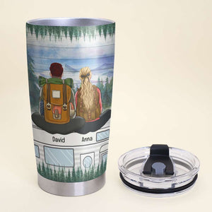 So Many In The Mountain Yet I Found You and You Found Me, Personalized Couple Tumbler for Camping Lovers - Tumbler Cup - GoDuckee