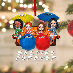 Besties Forever Personalized Acrylic Ornament, Gift For Besties - Ornament - GoDuckee