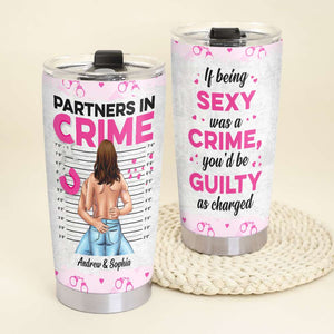 Partner In Crime Personalized Tumbler Cup, Gift For Couple - Tumbler Cup - GoDuckee