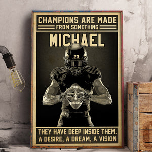 American Football Champions Are Made From Something - Personalized Wall Art - Poster & Canvas - GoDuckee