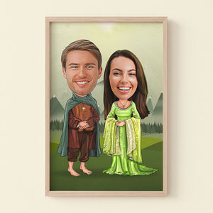 Custom Photo LOTR Hobbit and Silvan Elf Couple Wall Art - Poster & Canvas - GoDuckee