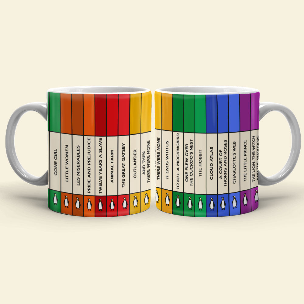 Custom Book Titles Mug, Gift For Book Lovers - Coffee Mug - GoDuckee