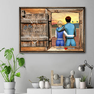 Personalized Racing Couple Poster - From The Start To The Finish - Window Frame - Poster & Canvas - GoDuckee