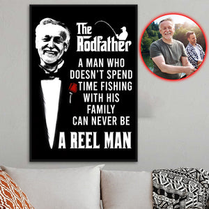 Personalized Fishing Dad Canvas Print - The Rodfather - Poster & Canvas - GoDuckee