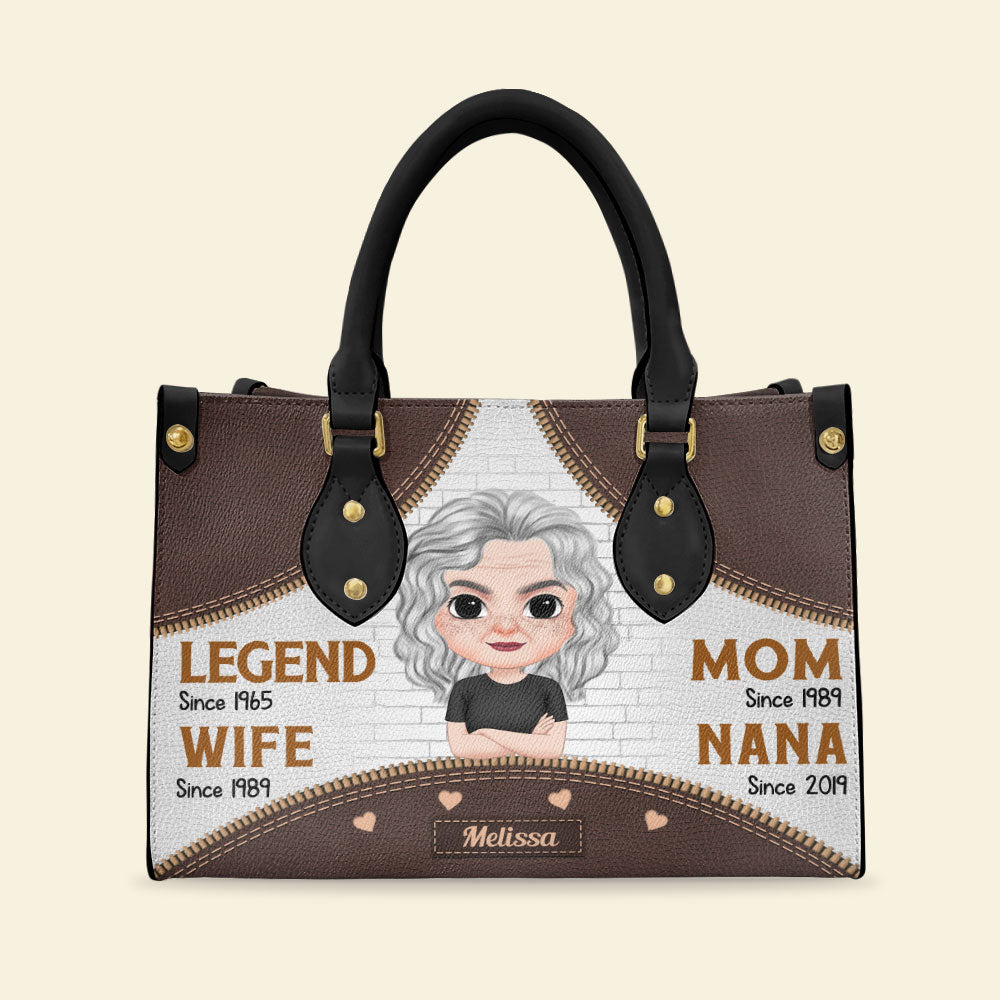 Football Mom, Personalized Leather Bag, Gifts For Football Mom - GoDuckee