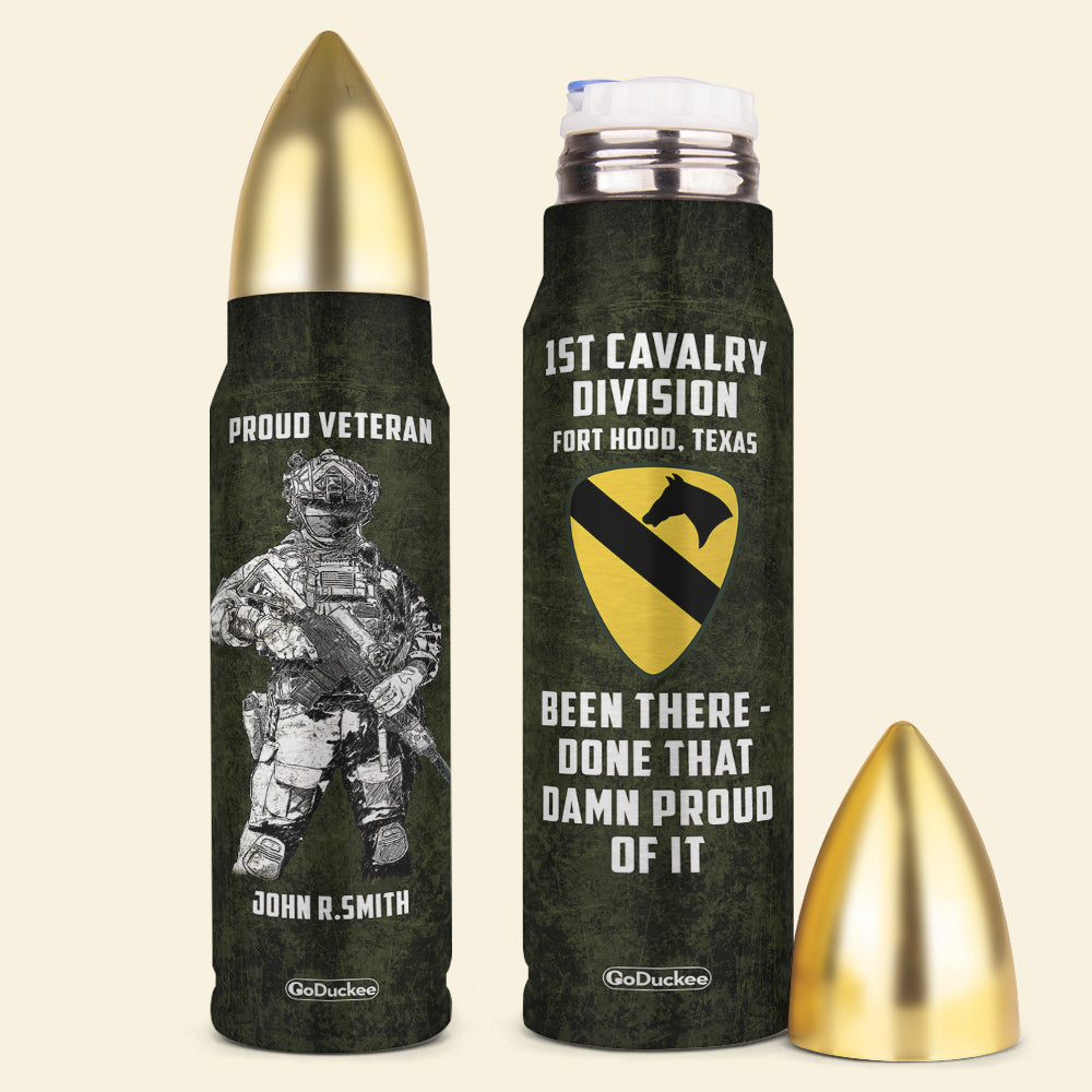 Personalized Bullet Thermos Tumbler, Father's Day Gift, Military