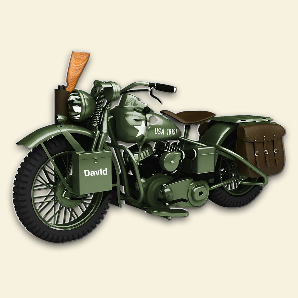 Army Military Motorcycle - Personalized Christmas Ornament - Ornament - GoDuckee