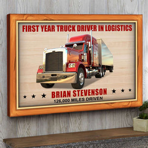 Custom Truck Photo Poster - First Year Trucker Driver In Logistics - Poster & Canvas - GoDuckee