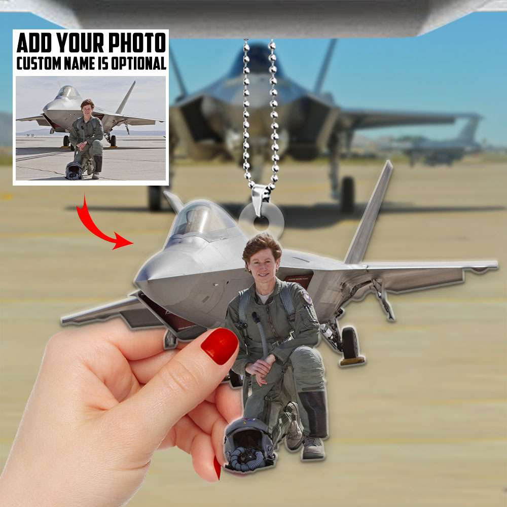 Air Force Ornament - Custom Photo Ornament - Car Decoration Gift - Ornament - GoDuckee