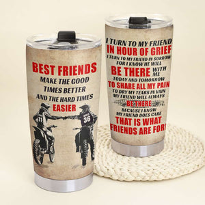 Personalized Motocross Friends Tumbler Cup - Best Friends Make The Good Times Better - Gift for Braap Bro - Tumbler Cup - GoDuckee
