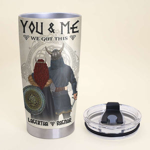 Personalized Viking Couple Tumbler Cup - To My Shield Maiden - Tumbler Cup - GoDuckee