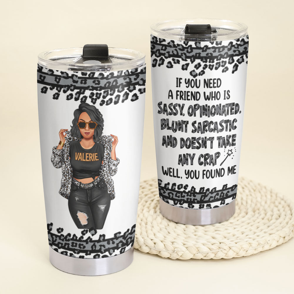 Personalized Cool Badass Women Wine Tumbler - I Hope We Are Friends -  GoDuckee