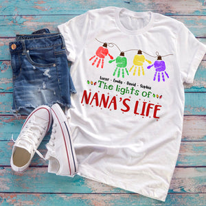 The Lights Of Nana's Life, Personalized Grandparent Shirt for Family Members - Shirts - GoDuckee