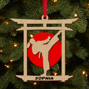 Personalized Karate Ornament, Christmas Tree Decor - Ornament - GoDuckee