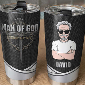Personalized Man Tumbler - Jesus Man Of God - Tumbler Cup - GoDuckee