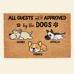 All Guests Must Be Approved By The Dogs - Personalized Dog Doormat - Gift For Dog Lovers - Doormat - GoDuckee