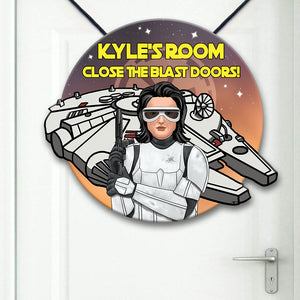 Personalized Wood Sign - Close The Blast Doors - Gift For Fans - Wood Sign - GoDuckee