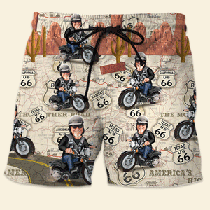 Custom Biker Shirt and Shorts - Happy Old Biker