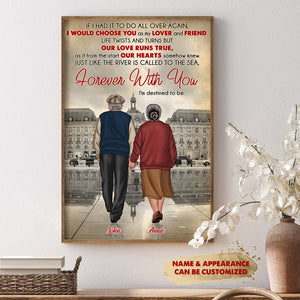 Personalized Couple Canvas Print, Forever With You I'm Destined To Be - Poster & Canvas - GoDuckee