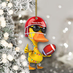 American Football Duck - Personalized Christmas Ornament - Christmas Gift For Football Lovers - Ornament - GoDuckee