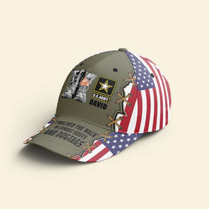 I Walked The Walk In Combat Boots and Dogtags, Personalized Classic Cap, Military Gift - Classic Cap - GoDuckee