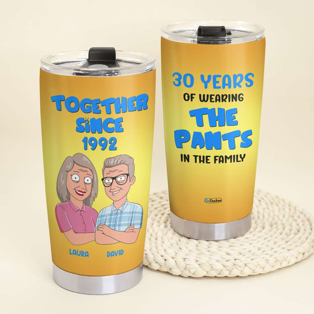 Personalized Old Couple Tumbler Cup - Together Since - Tumbler Cup - GoDuckee