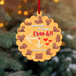 I'm Gonna Crumb, Naughty Couple Clock Personalized Wood Ornament - Ornament - GoDuckee