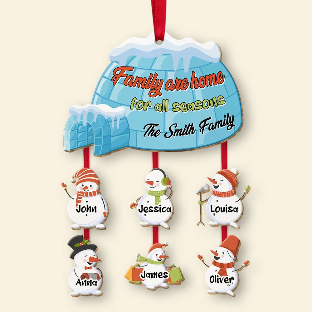 Family Are Home For All Seasons Personalized Special Wood Ornament - Ornament - GoDuckee