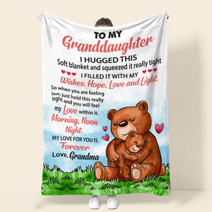 My Love For You Is Forever, Personalized Blanket, Gift For Family, Love Bear - Blanket - GoDuckee