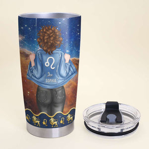 Zodiac Girl Leo Girl Facts Wild Intelligent Savage, Personalized Tumbler for Leo Girl - Tumbler Cup - GoDuckee