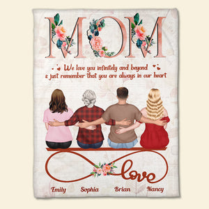 Mom Infinite Love Mother & Children Personalized Blanket Gift - Blanket - GoDuckee